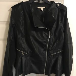 leather jacket from Francesca’s front side zipper